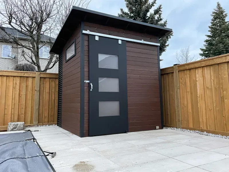 D.C - A Sharp, Clean Poolshed by Backyard Escape Studios