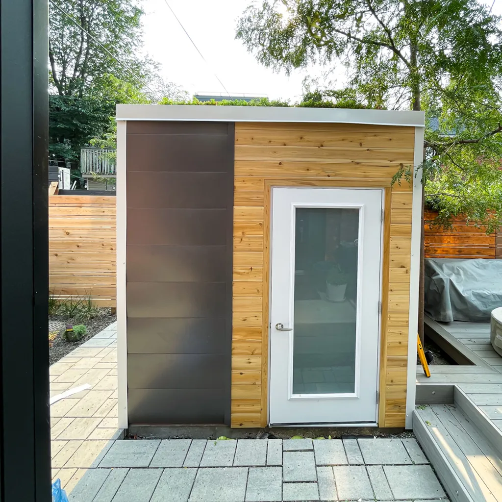 GREEN ROOF SHED by Backyard Escape Studios