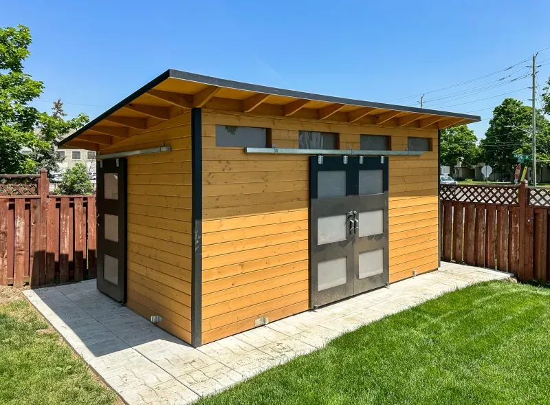 R.J - Custom Max Storage Shed by Backyard Escape Studios