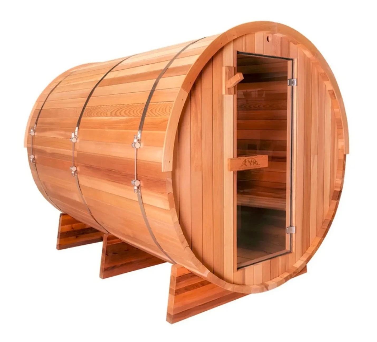 6’ RED Cedar Barrel Sauna by Lekker Studio