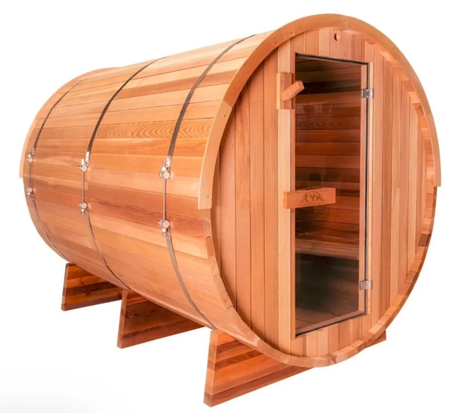 8’ RED Cedar Barrel Sauna by Lekker Studio