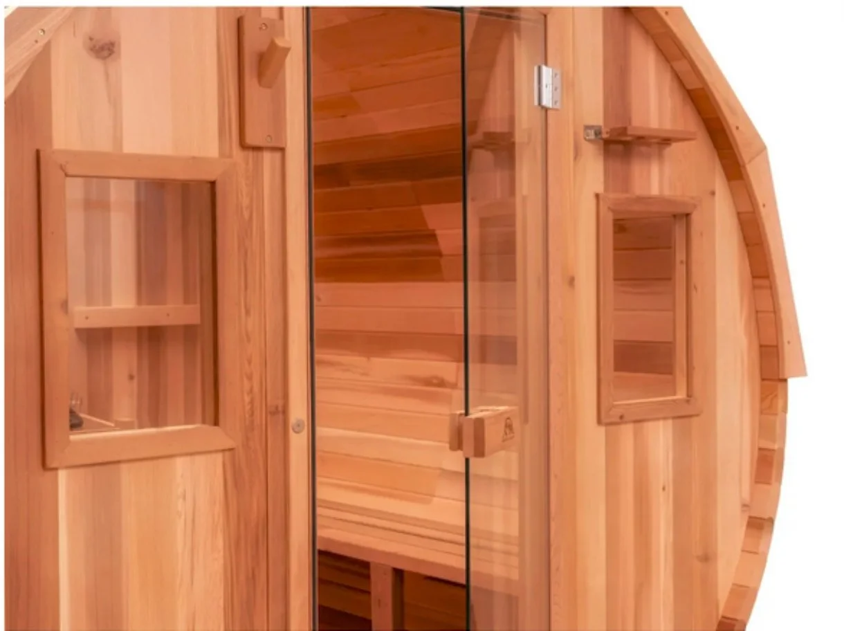 8’ RED Cedar Barrel Sauna thumbnail 5