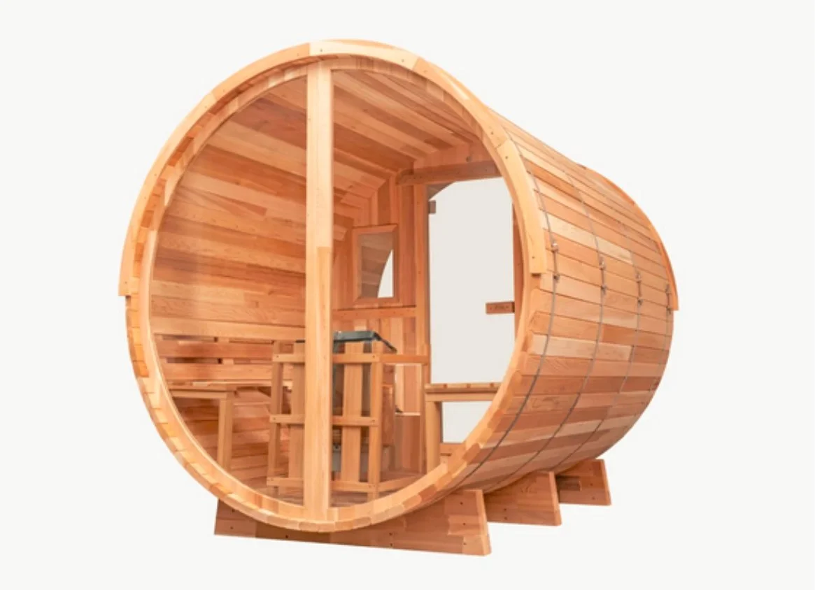 8’ Red Cedar Barrel Sauna - Scenic View thumbnail 3