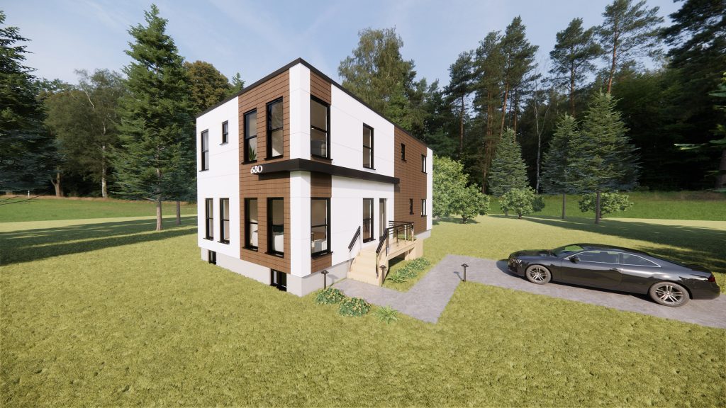 3 Bedroom 2 Storey Family Style Wood Modular Home thumbnail 2