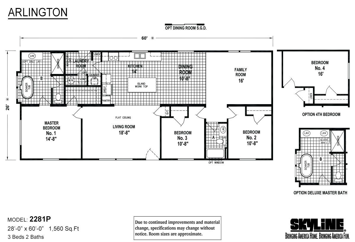 Arlington 2281P Ranch Modular Home thumbnail 2