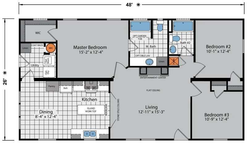 Arlington E839 Ranch Modular Home thumbnail 2