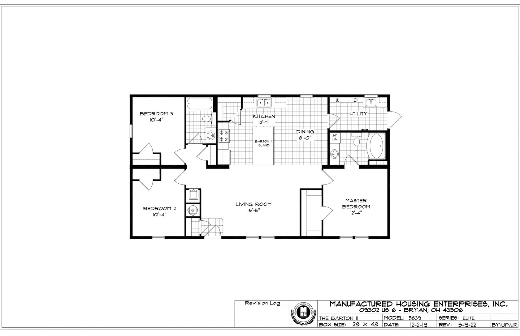 Barton Creek II Ranch Double Wide Mobile Home – 28 x 48 by Next Modular