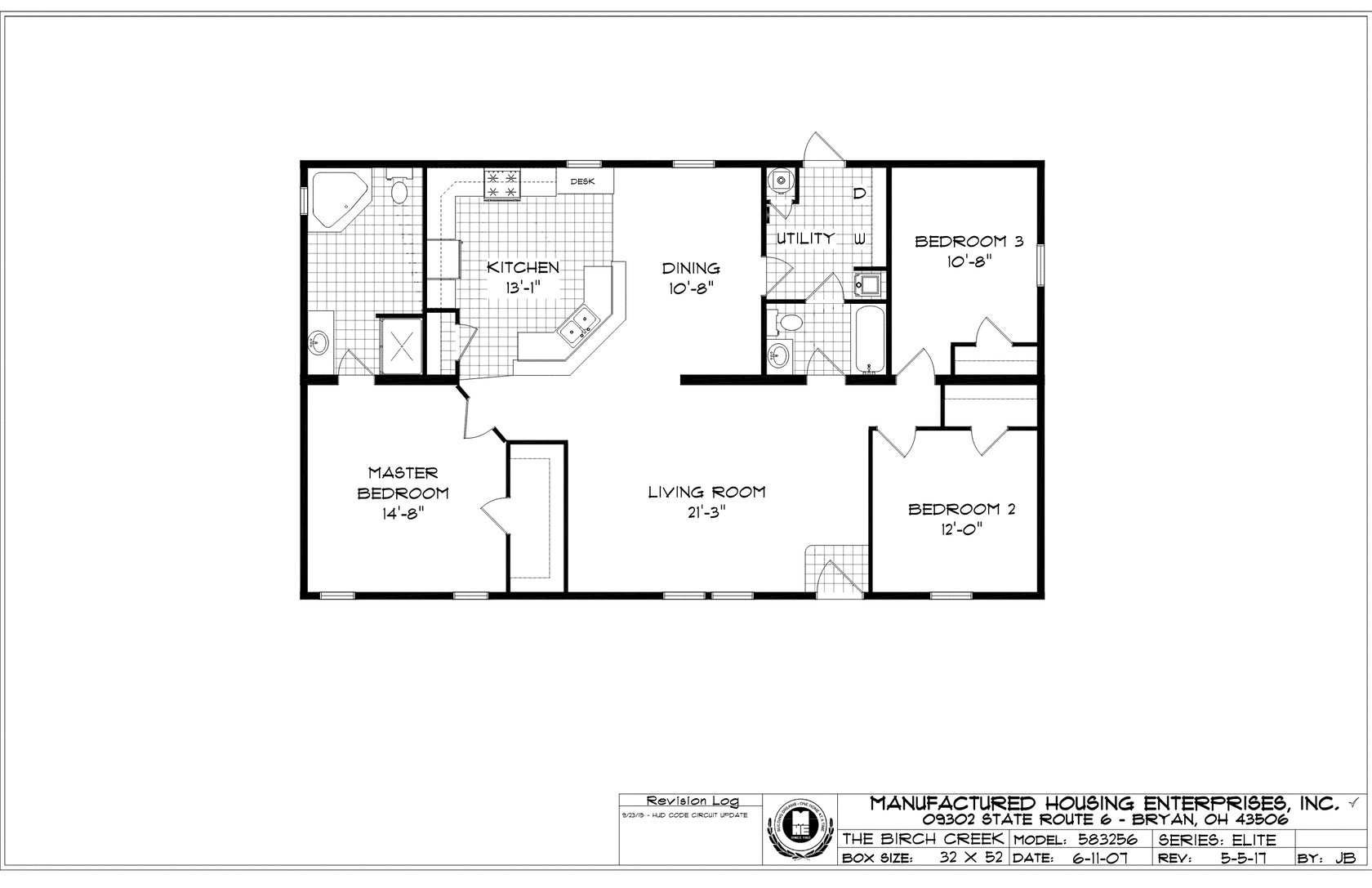 Birch Creek Ranch Double Wide Mobile Home – 32 x 52 by Next Modular