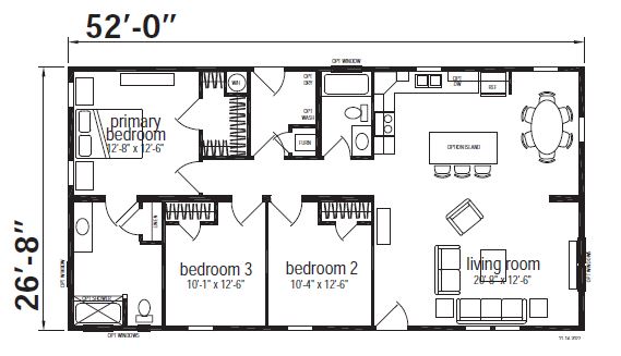 Canyon Ranch Double Wide Mobile Home – 28 x 52 by Next Modular