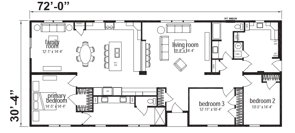Copper Ranch Double Wide Mobile Home – 32 x 72 thumbnail 2