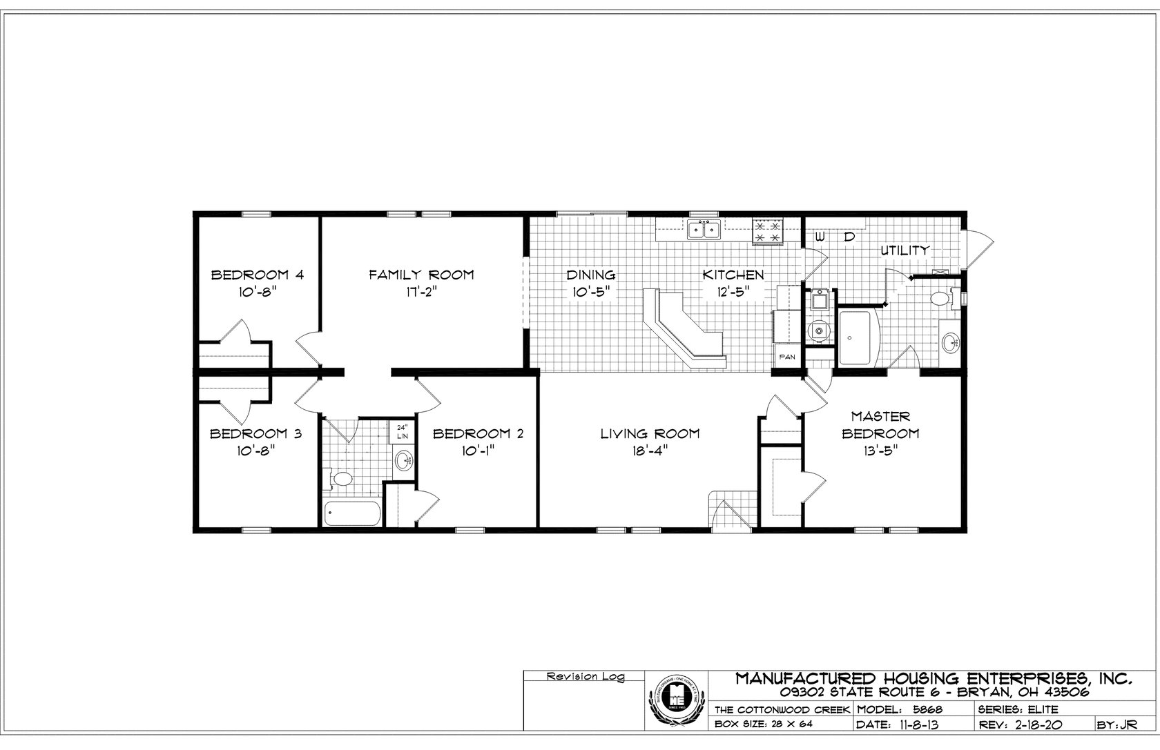 Cottonwood Creek Ranch Double Wide Mobile Home – 28 x 64 by Next Modular