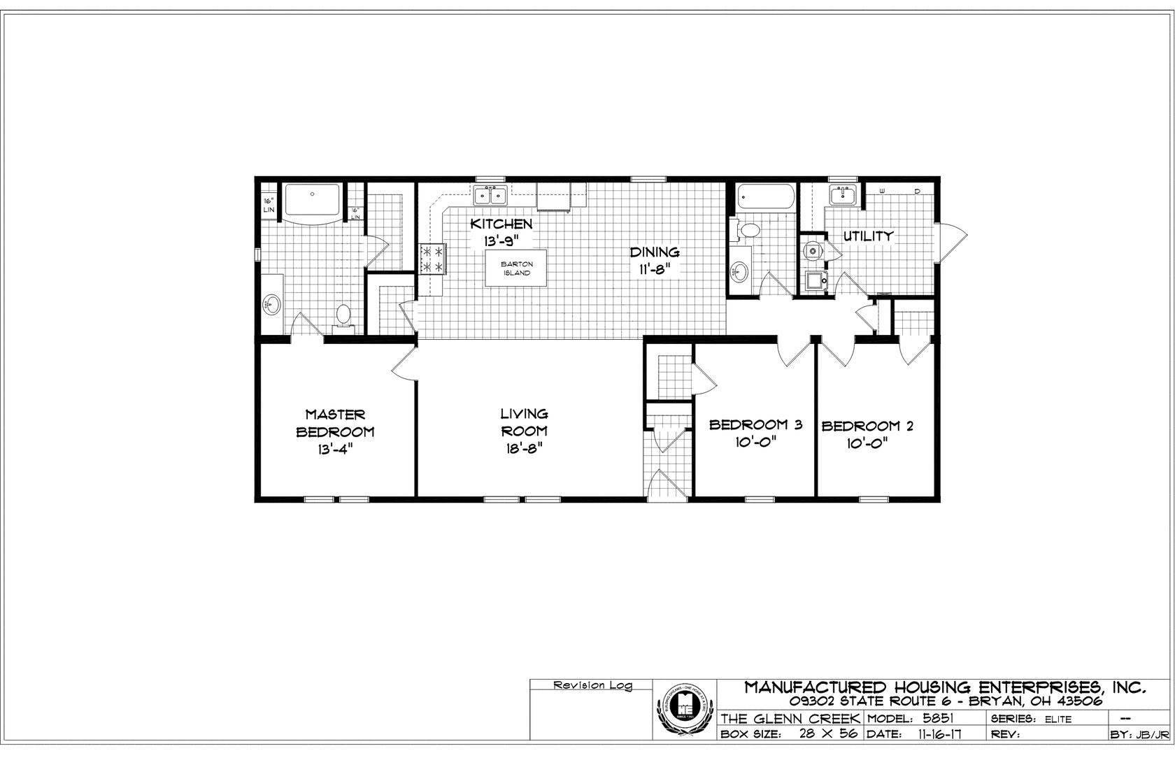 Glen Creek Ranch Double Wide Mobile Home – 28 x 56 thumbnail 6