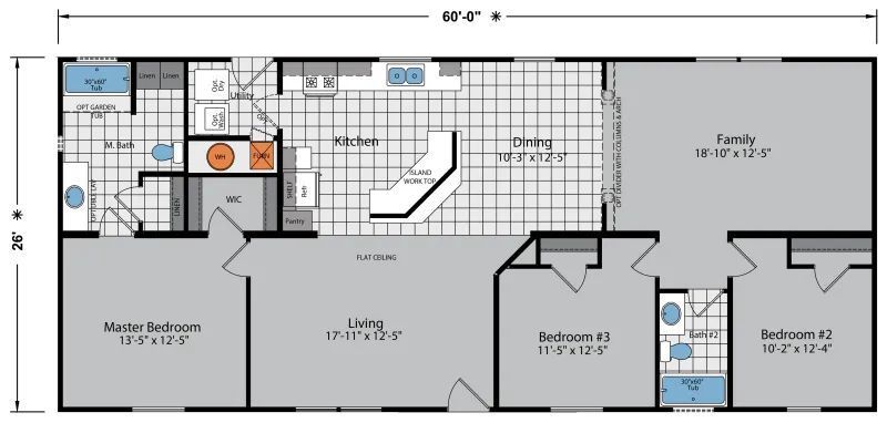 Hillcrest 7708 Ranch Modular Home by Next Modular