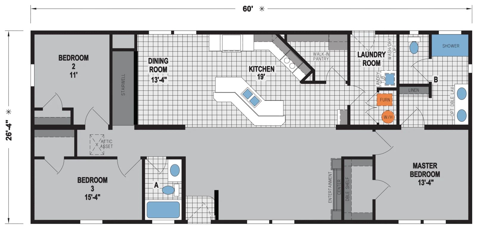 Hillcrest 7729 Ranch Modular Home by Next Modular
