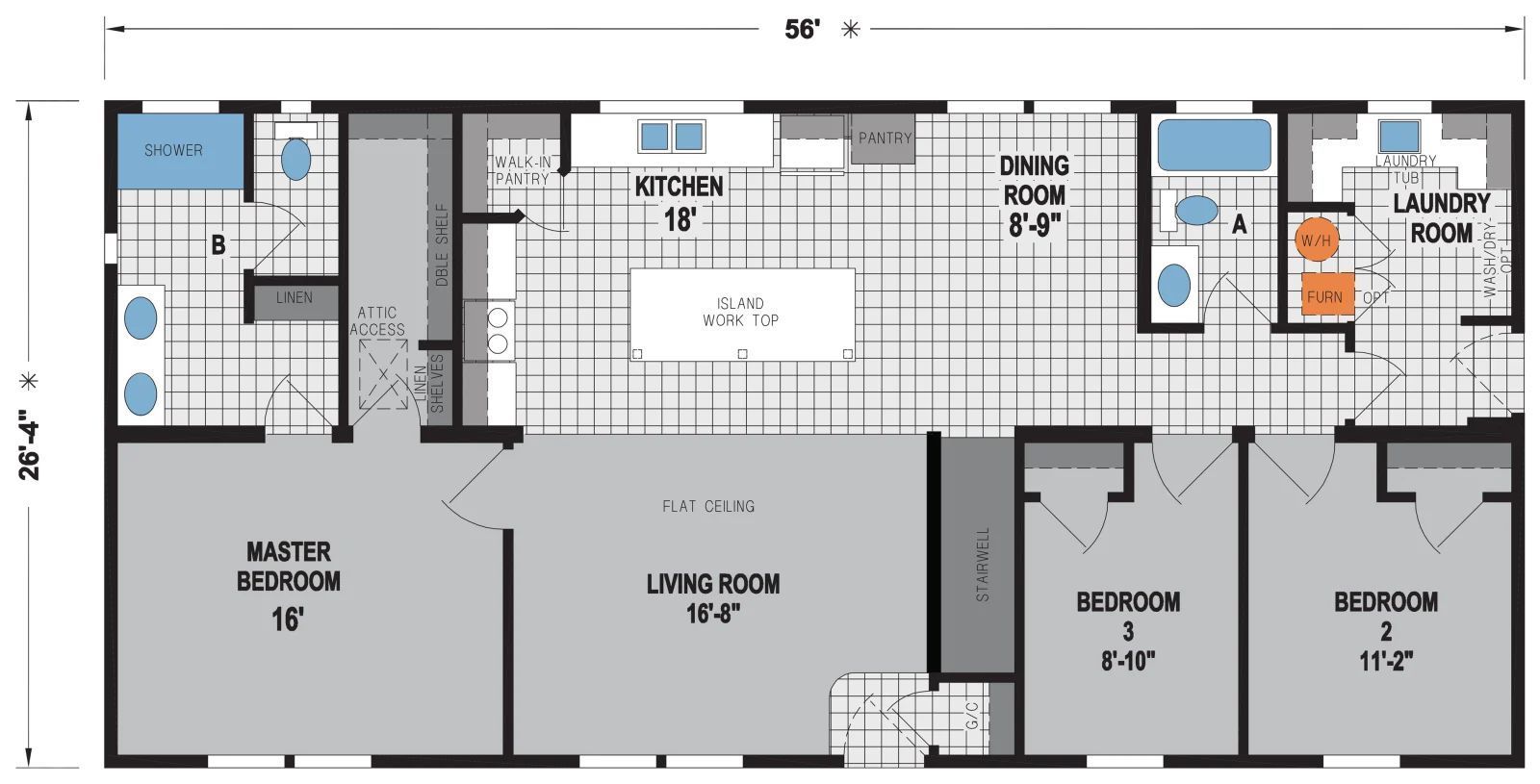 Hillcrest 7775 Ranch Modular Home thumbnail 2