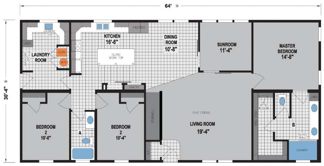 Hillcrest 7866 Ranch Modular Home thumbnail 2