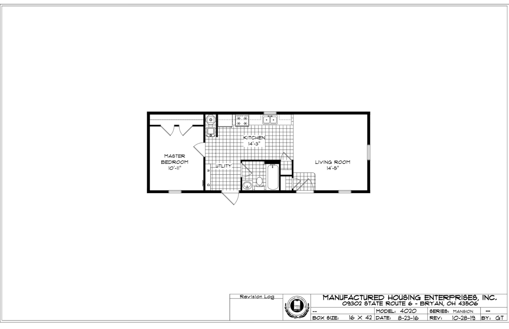 Mansion 4020 Single Wide Mobile Home – 16 x 42 by Next Modular
