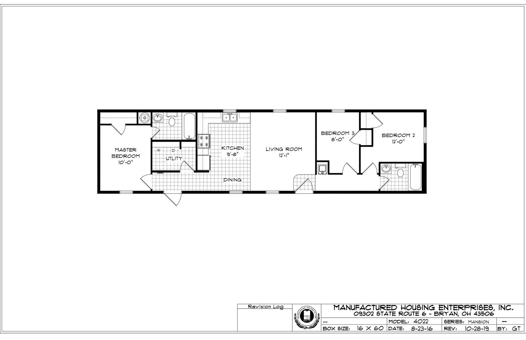Mansion 4022 Single Wide Mobile Home – 16 x 60 by Next Modular