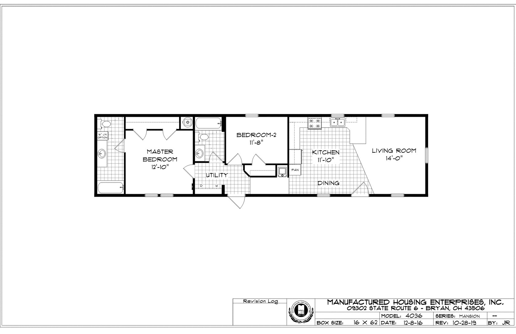 Mansion 4036 Single Wide Mobile Home – 16 x 62 thumbnail 8