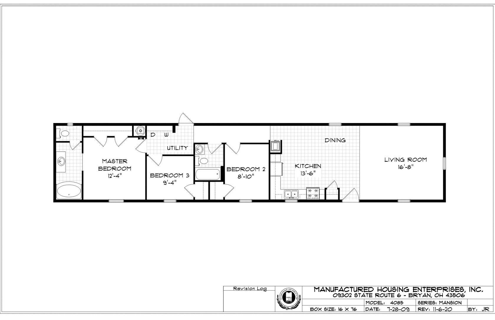 Mansion 4085 Single Wide Mobile Home – 16 x 76 thumbnail 2