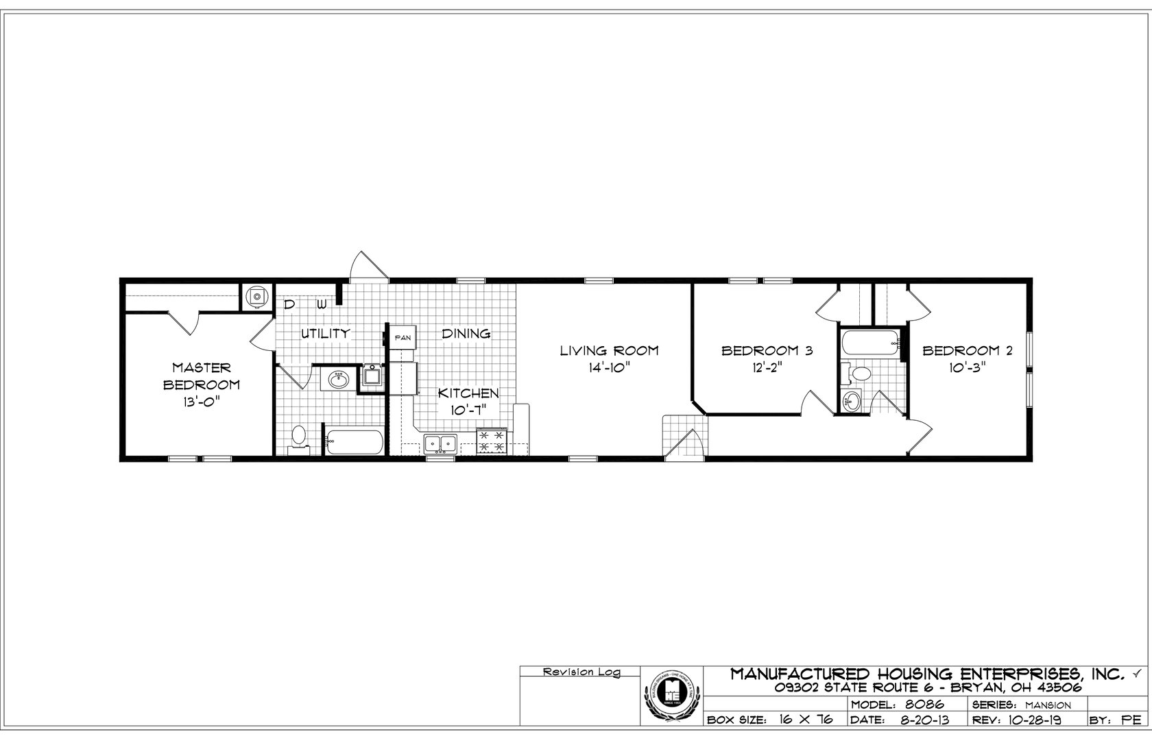 Mansion 8086 Single Wide Mobile Home – 16 x 76 thumbnail 4