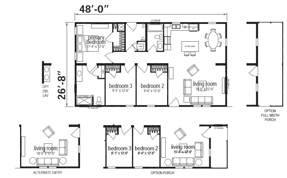 Marsh Ranch Double Wide Mobile Home – 28 x 48 by Next Modular