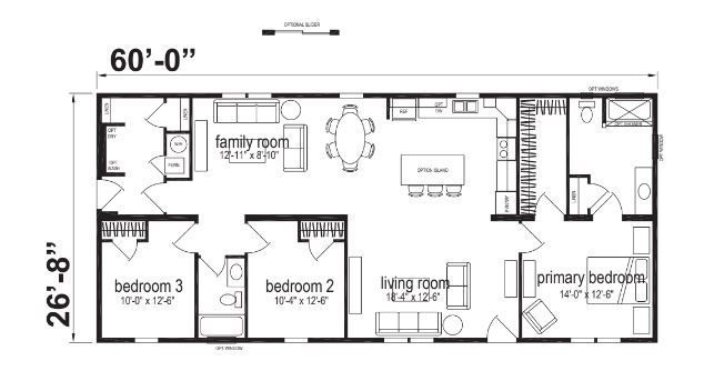 Sea Ranch Double Wide Mobile Home – 28 x 60 by Next Modular