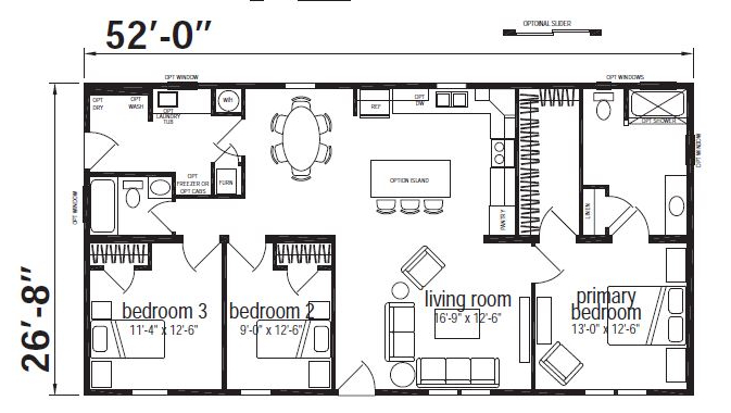 Snow Ranch Double Wide Mobile Home – 28 x 52 by Next Modular