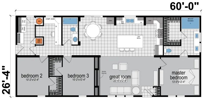 Spectra RH56 Ranch Modular Home thumbnail 2