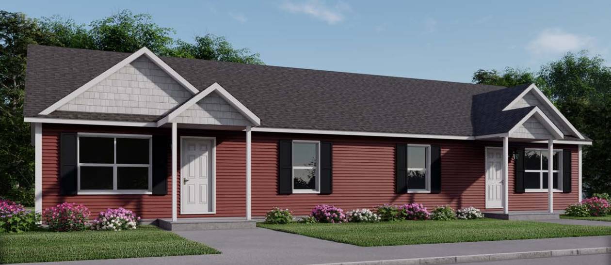 Suntree II Duplex Ranch Modular Home by Next Modular