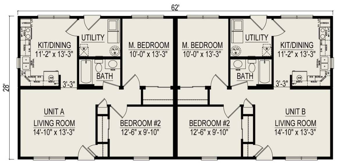 Suntree II Duplex Ranch Modular Home thumbnail 2