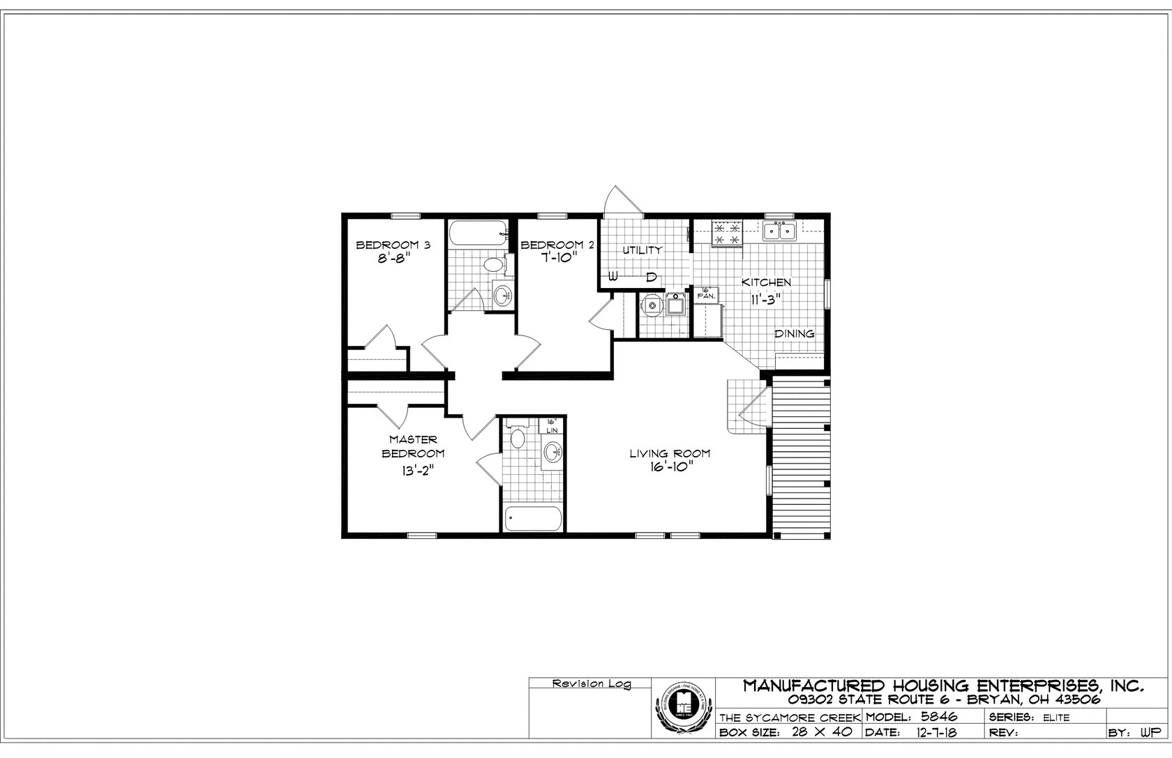 Sycamore Creek Ranch Double Wide Mobile Home – 28 x 40 thumbnail 2