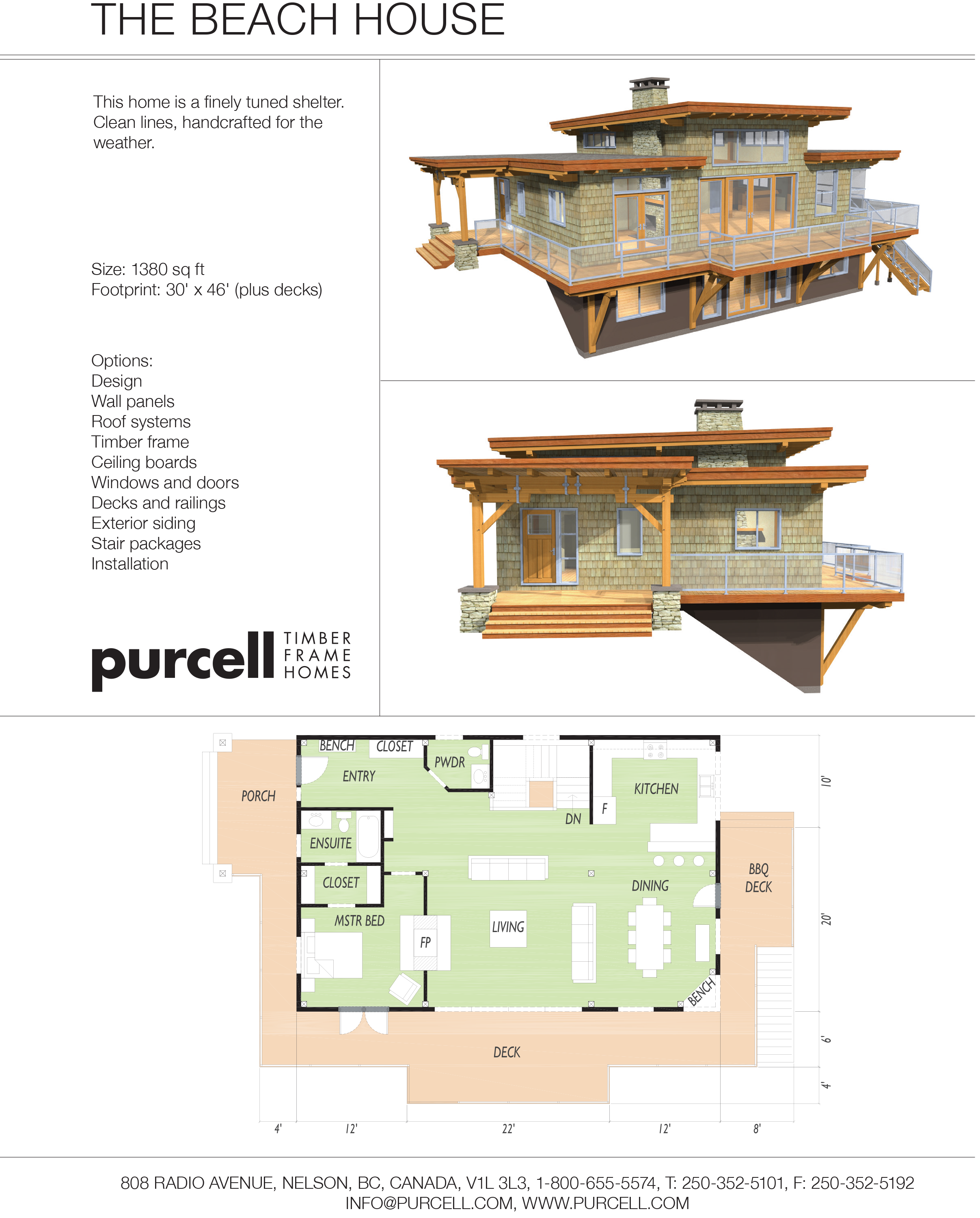 THE BEACH HOUSE by Purcell Timber Frame Homes