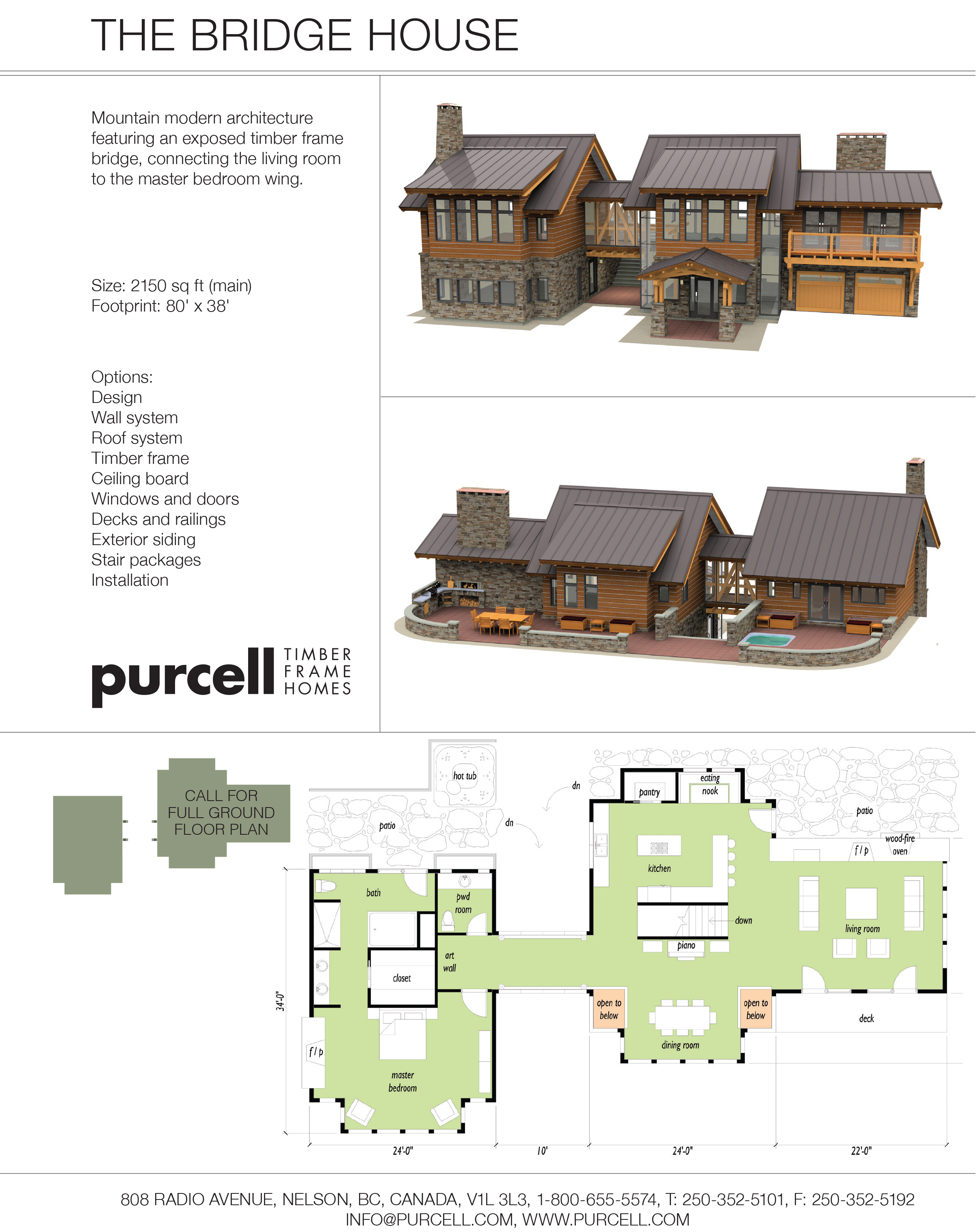 THE BRIDGE HOUSE by Purcell Timber Frame Homes