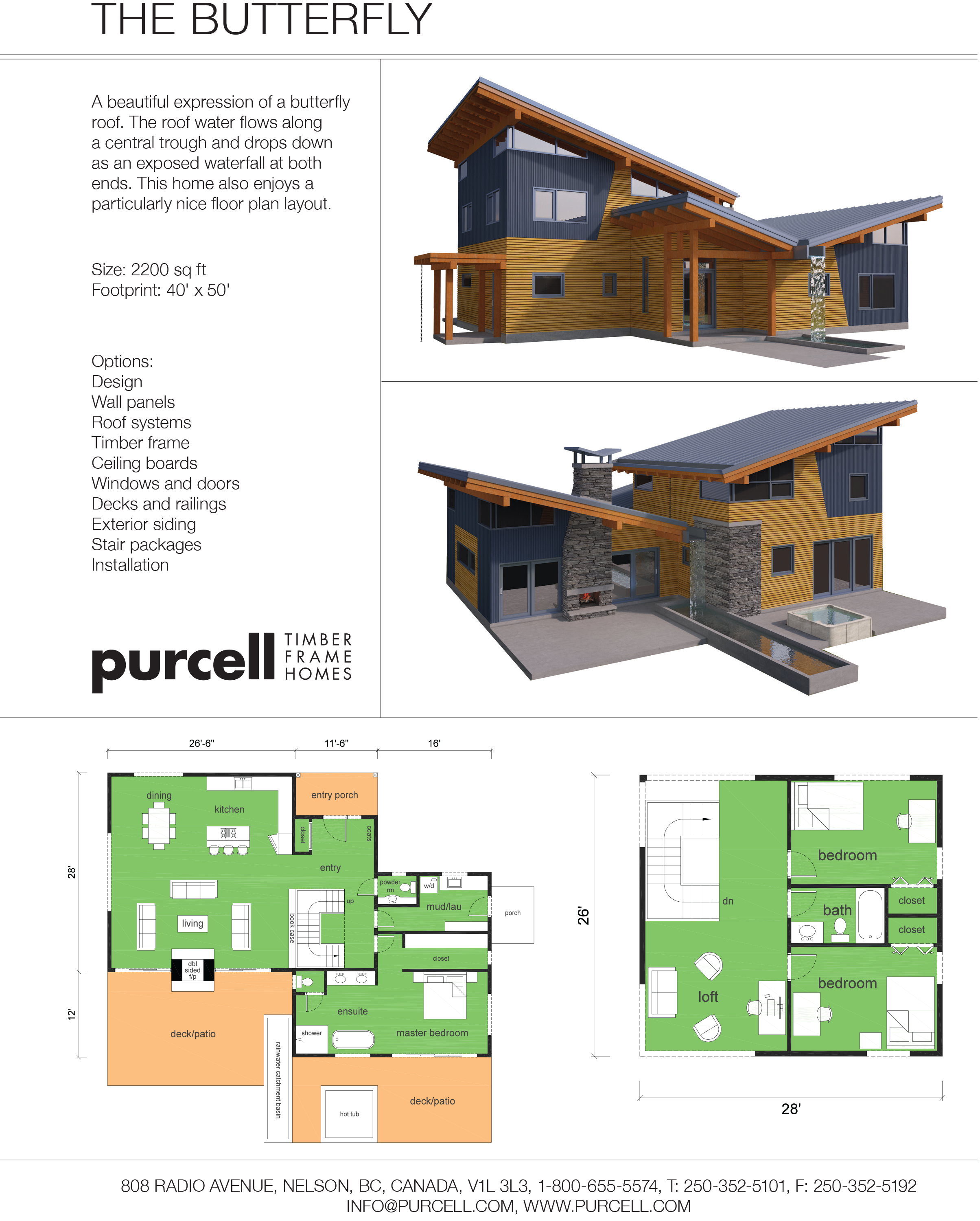THE BUTTERFLY by Purcell Timber Frame Homes