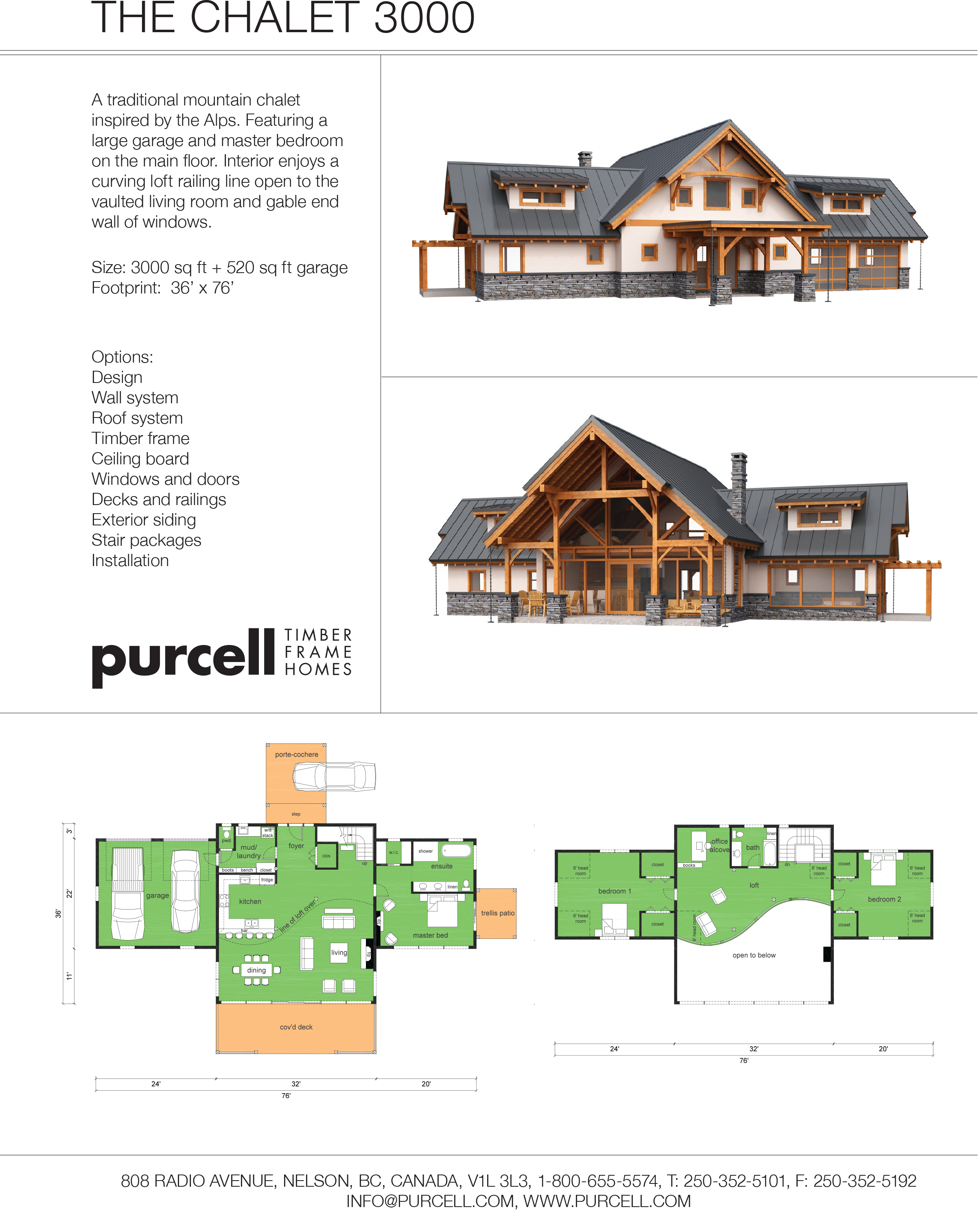 THE CHALET 3000 by Purcell Timber Frame Homes