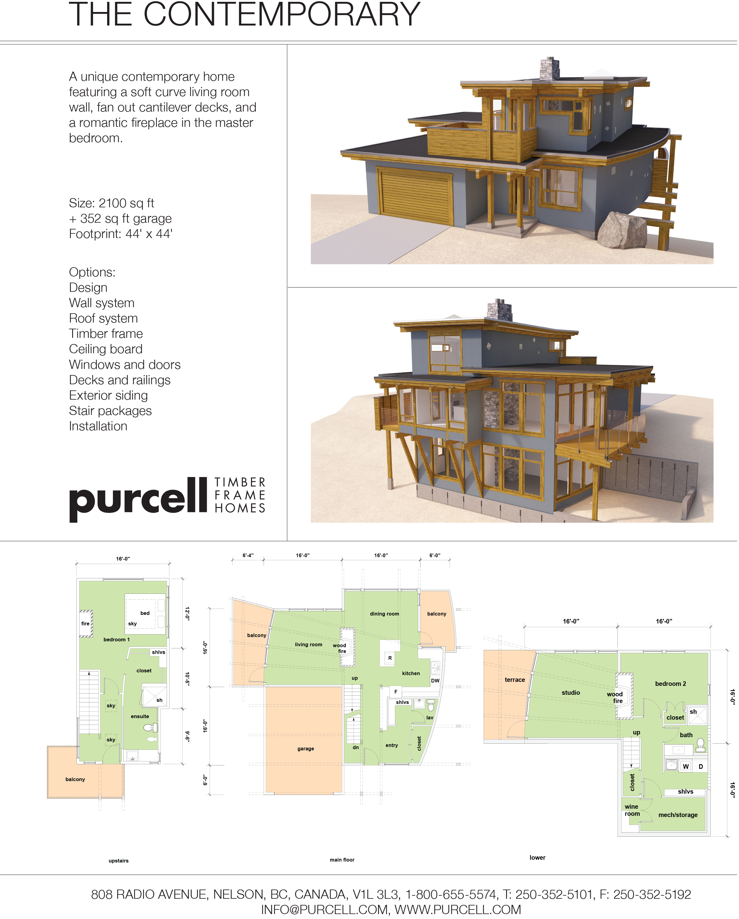 THE CONTEMPORARY by Purcell Timber Frame Homes
