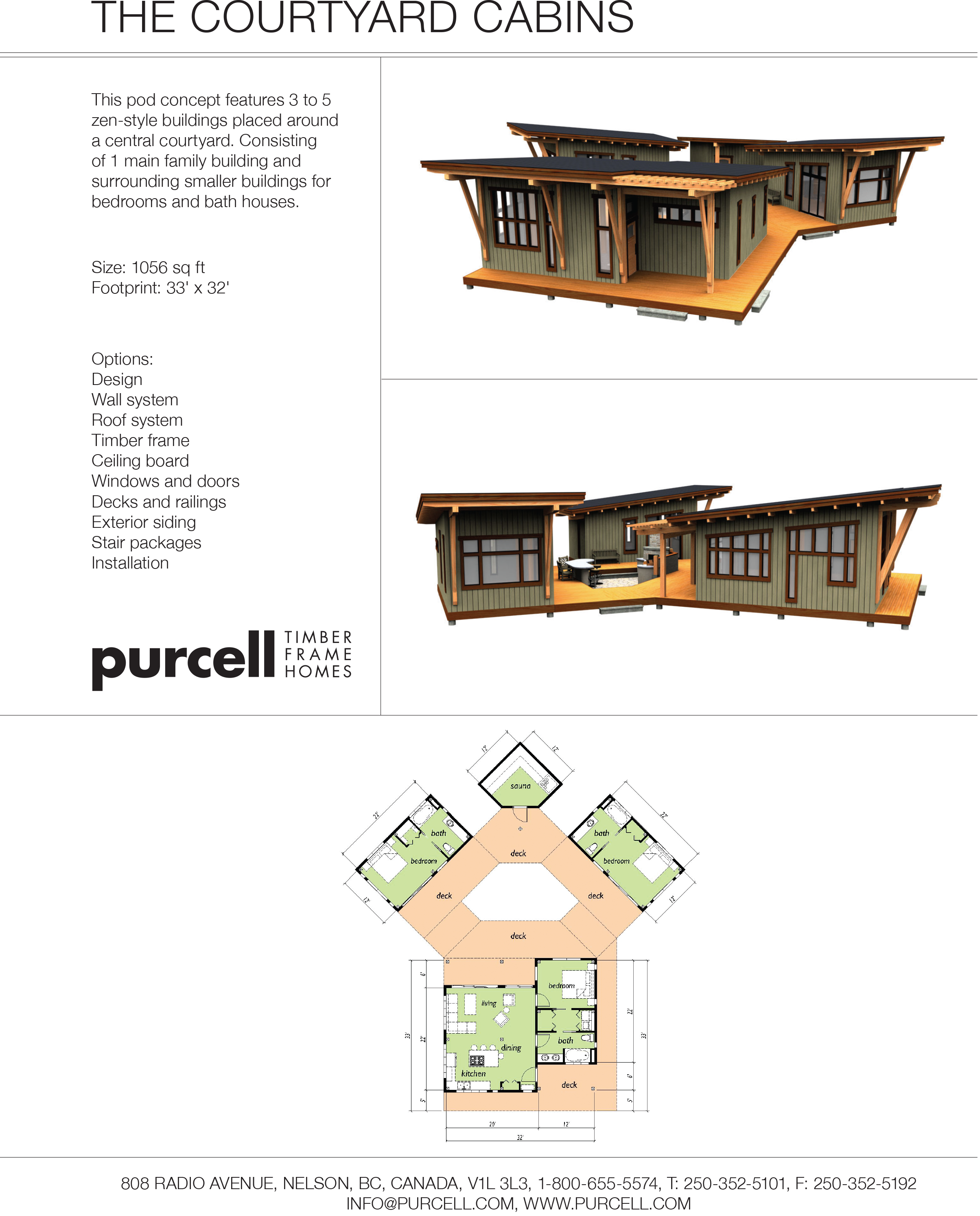 THE COURTYARD CABINS by Purcell Timber Frame Homes