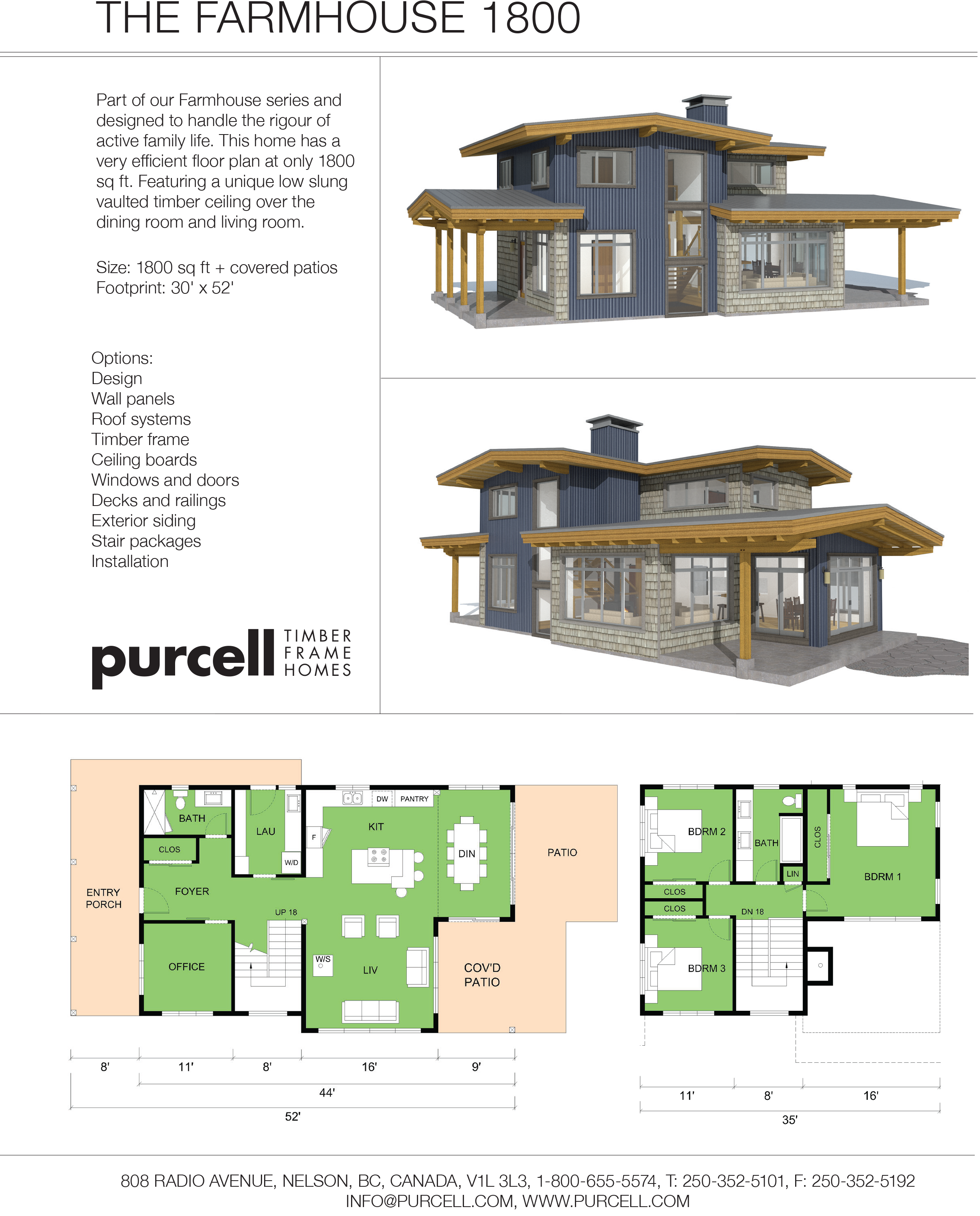 THE FARMHOUSE 1800 by Purcell Timber Frame Homes