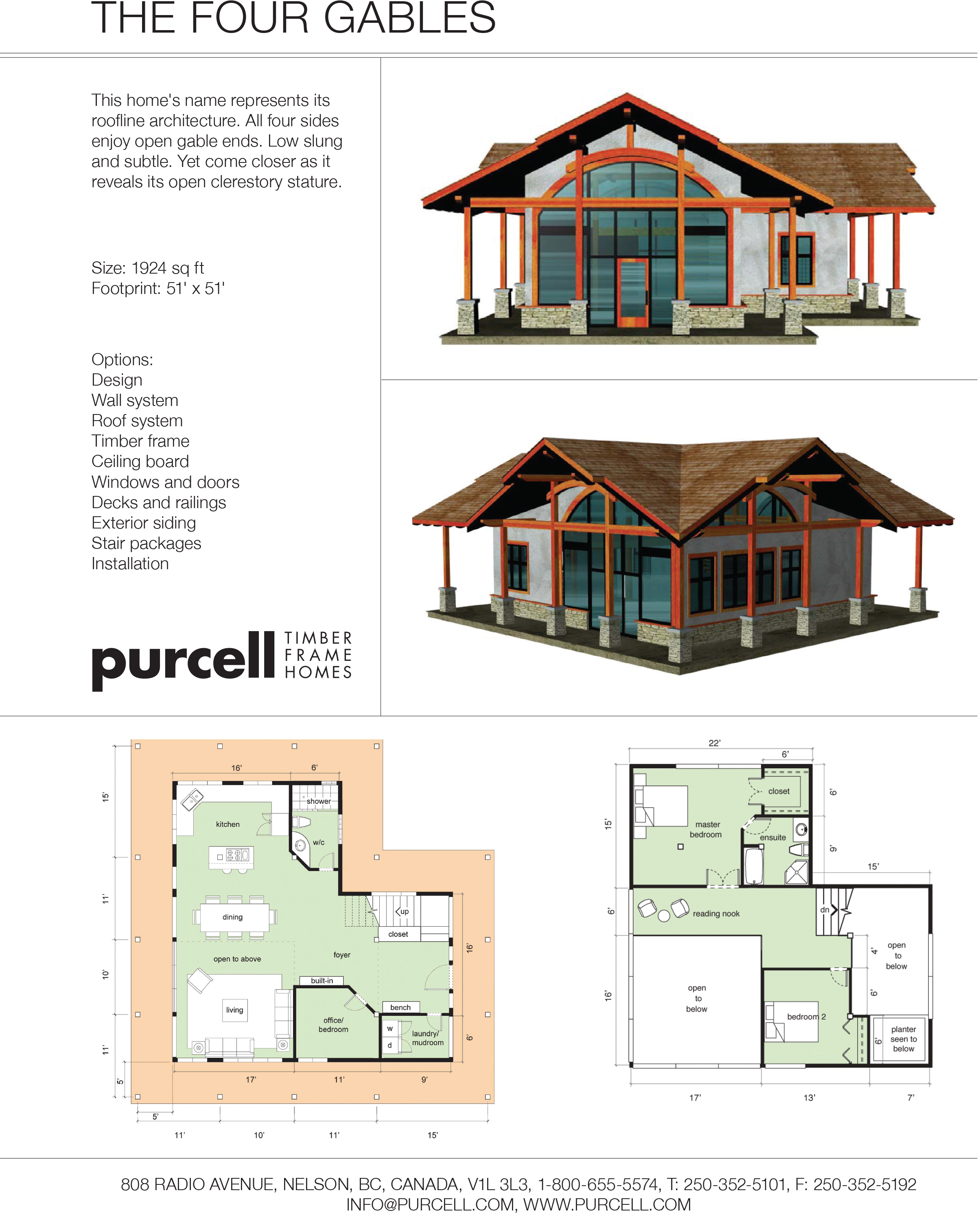 THE FOUR GABLES by Purcell Timber Frame Homes