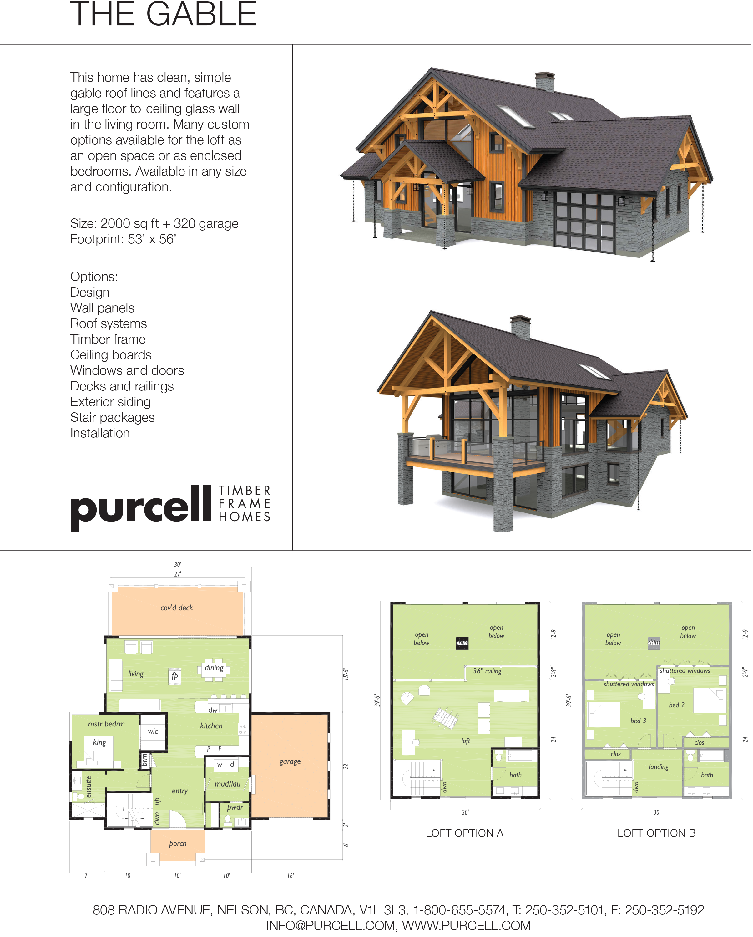 THE GABLE by Purcell Timber Frame Homes