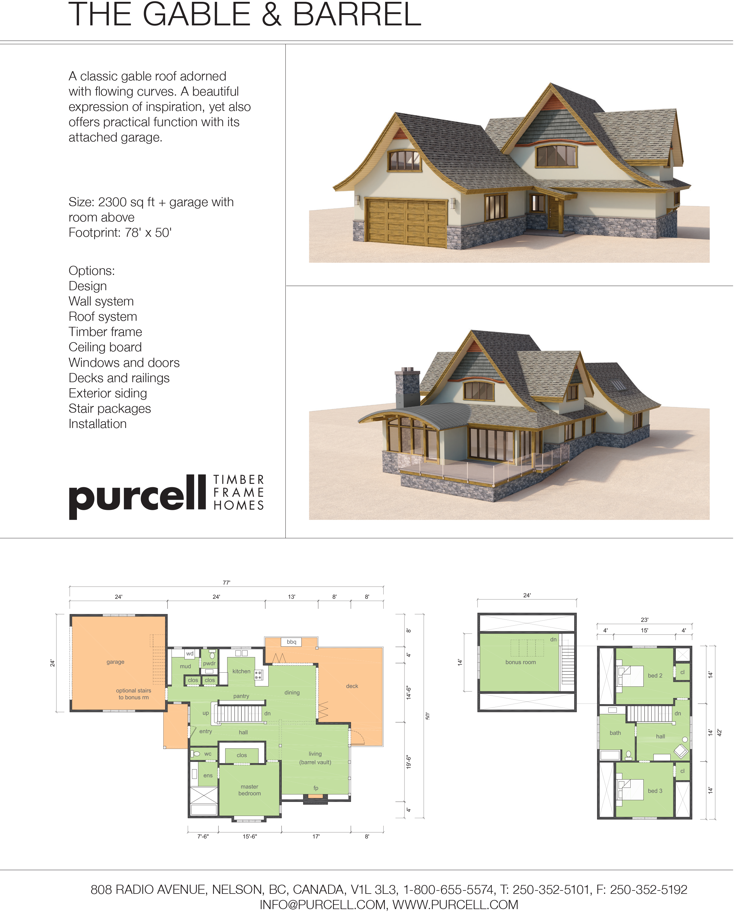 THE GABLE & BARREL by Purcell Timber Frame Homes