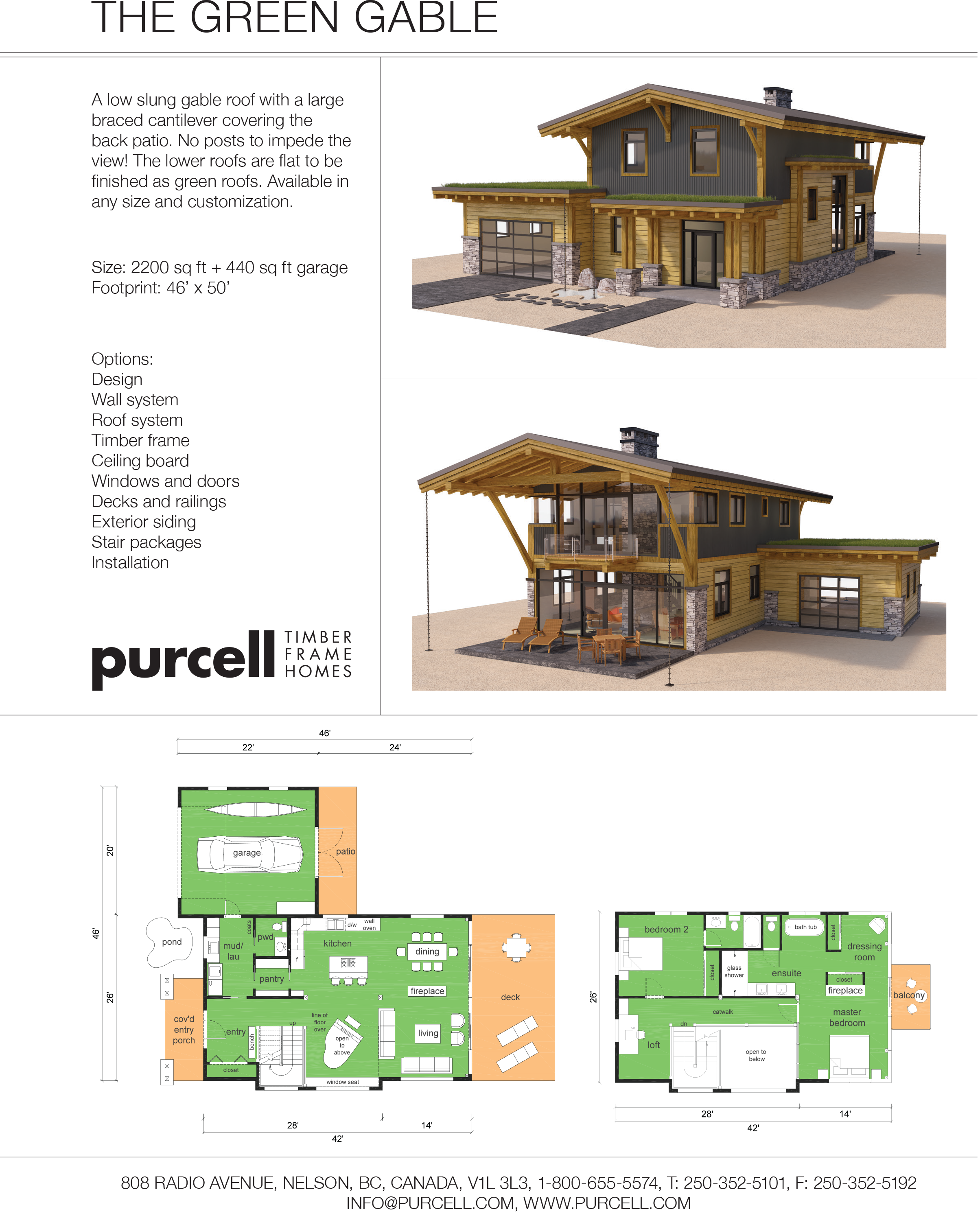 THE GREEN GABLE by Purcell Timber Frame Homes