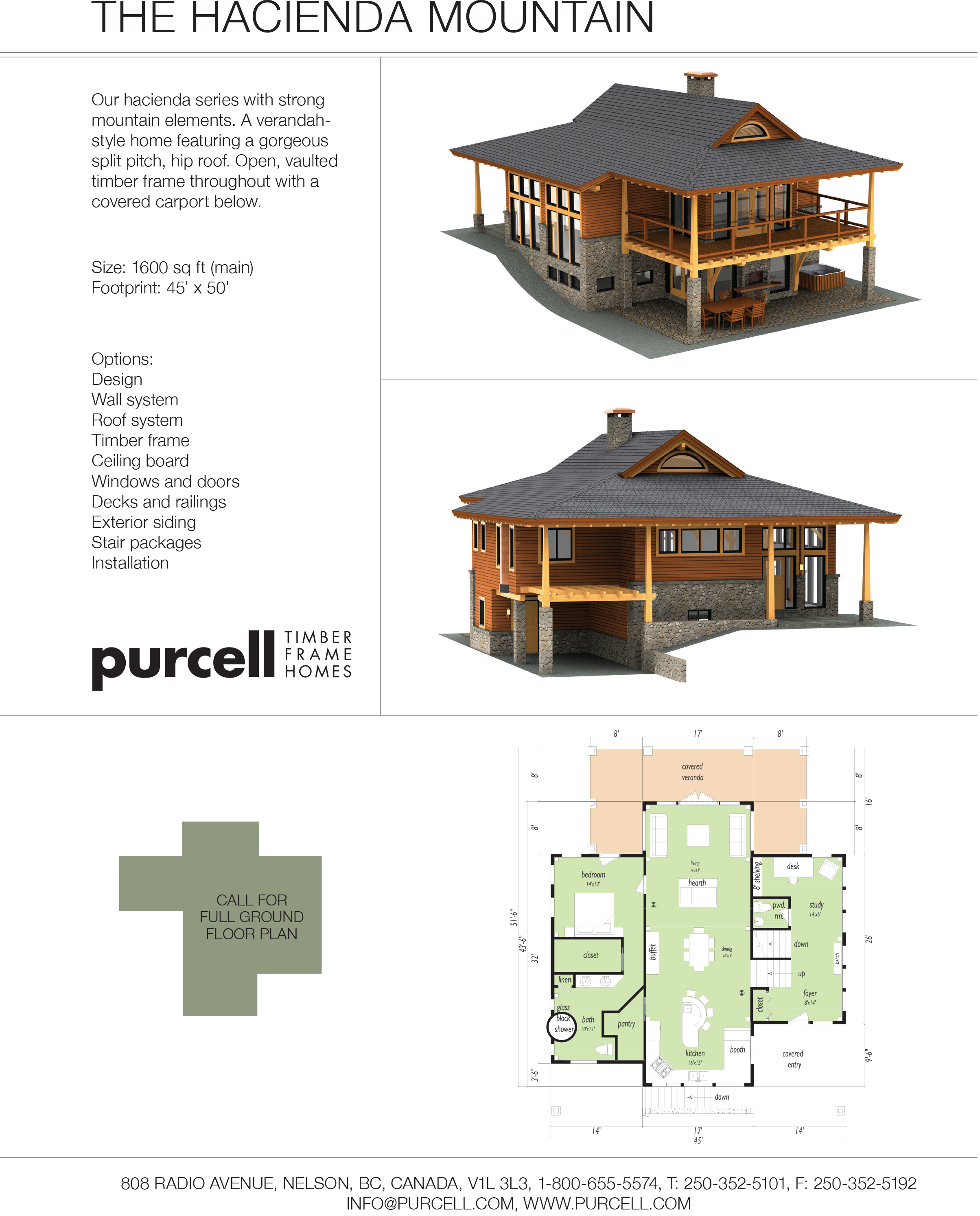 THE HACIENDA MOUNTAIN by Purcell Timber Frame Homes