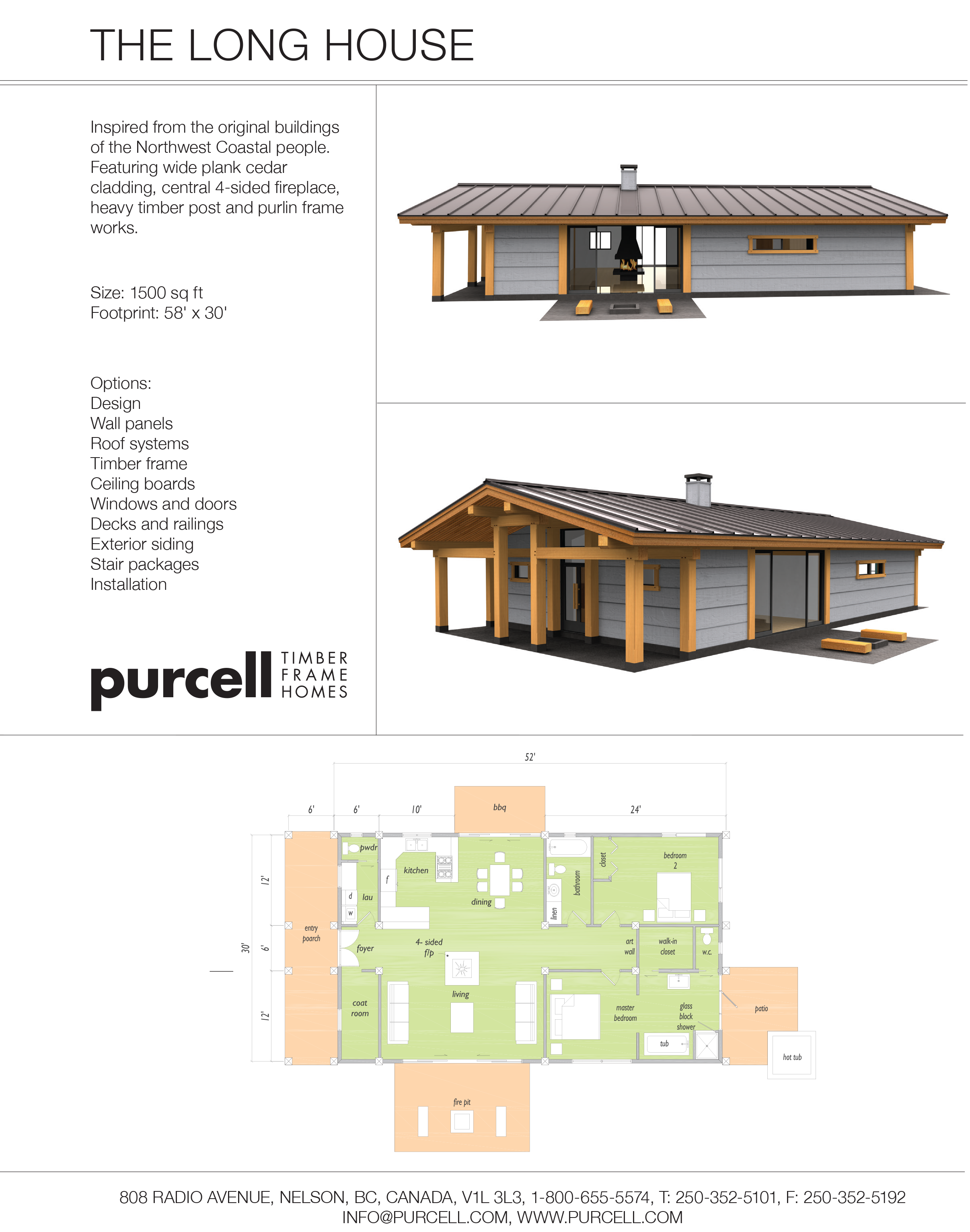 THE LONG HOUSE by Purcell Timber Frame Homes