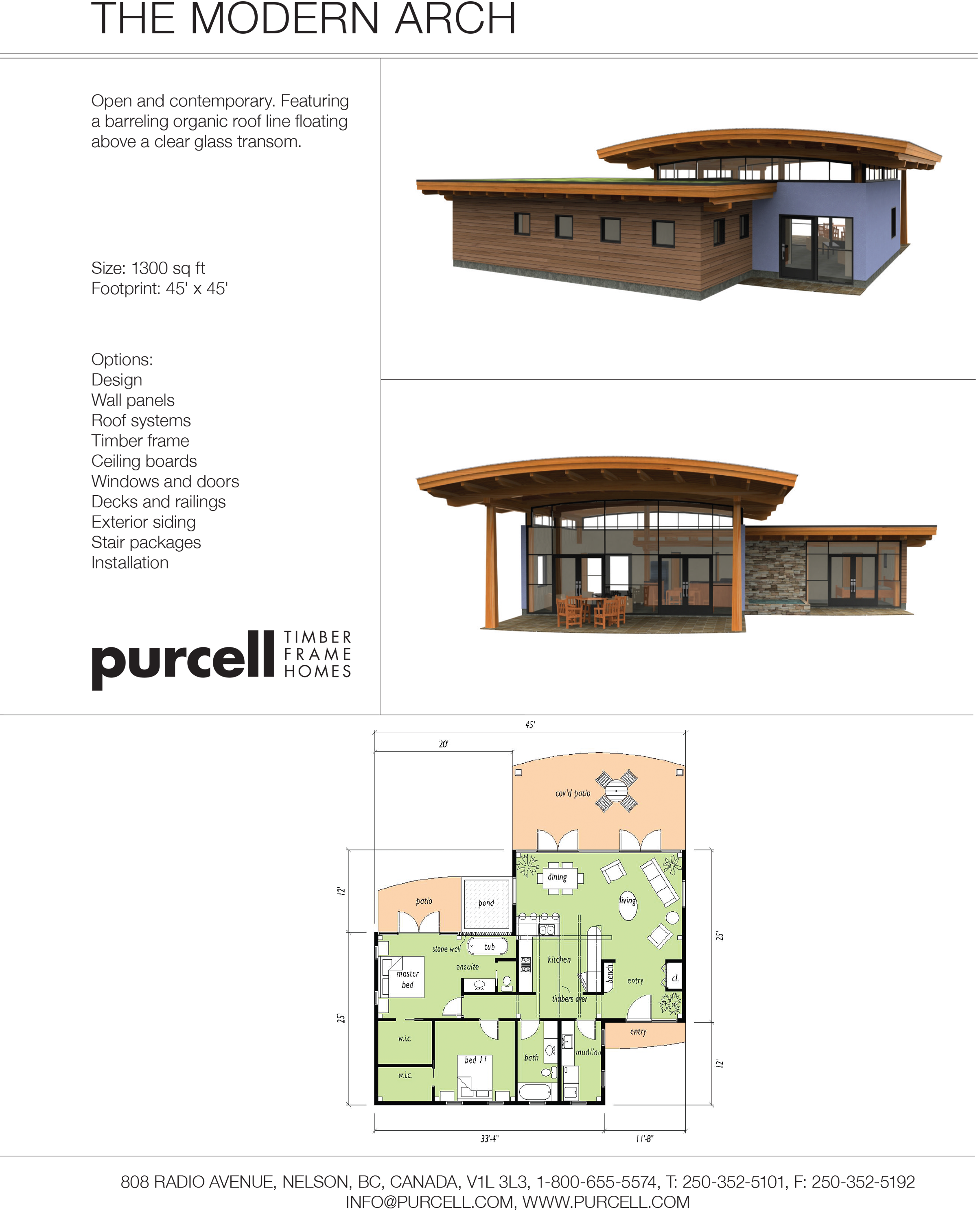 THE MODERN ARCH by Purcell Timber Frame Homes
