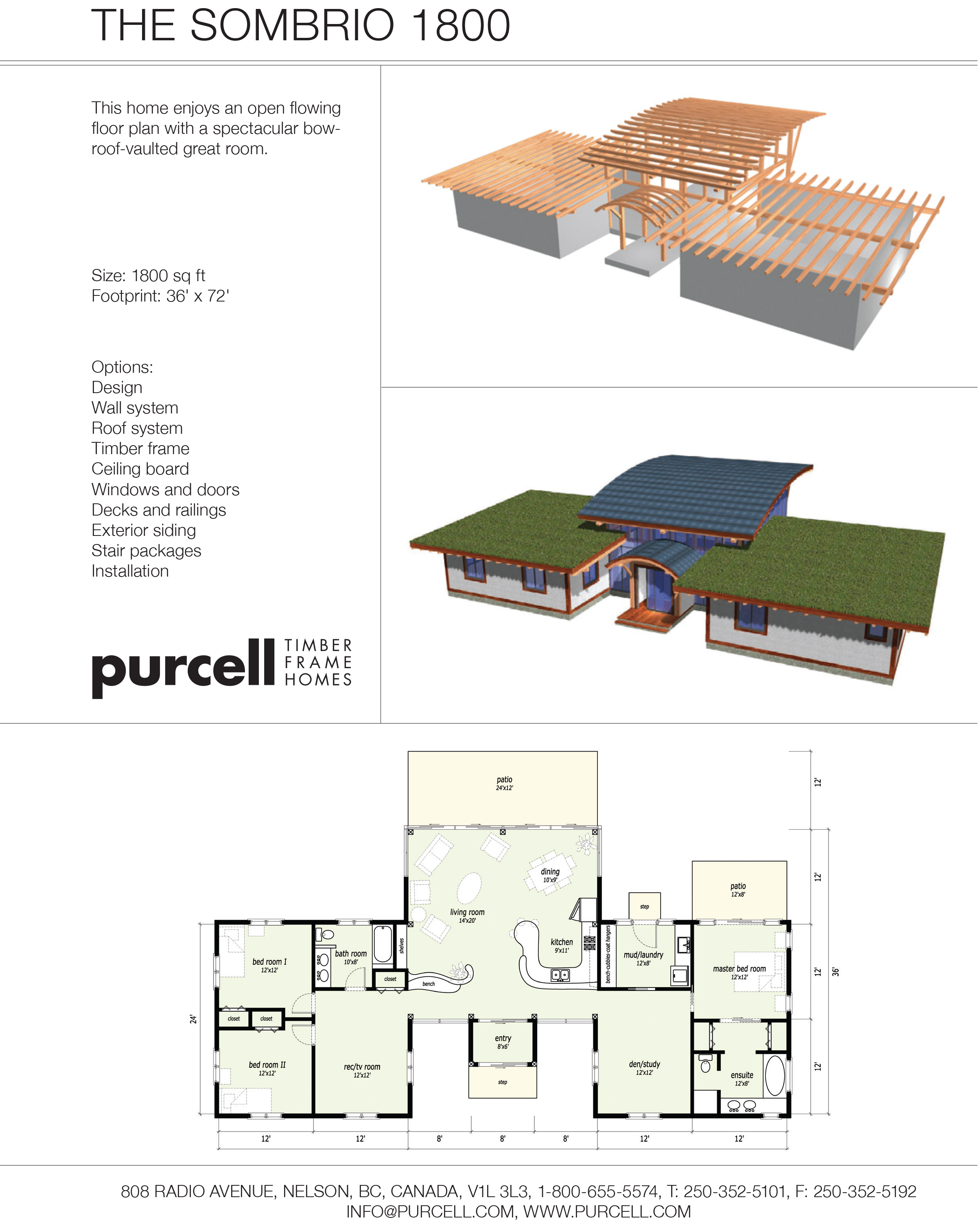 THE SOMBRIO 1800 by Purcell Timber Frame Homes