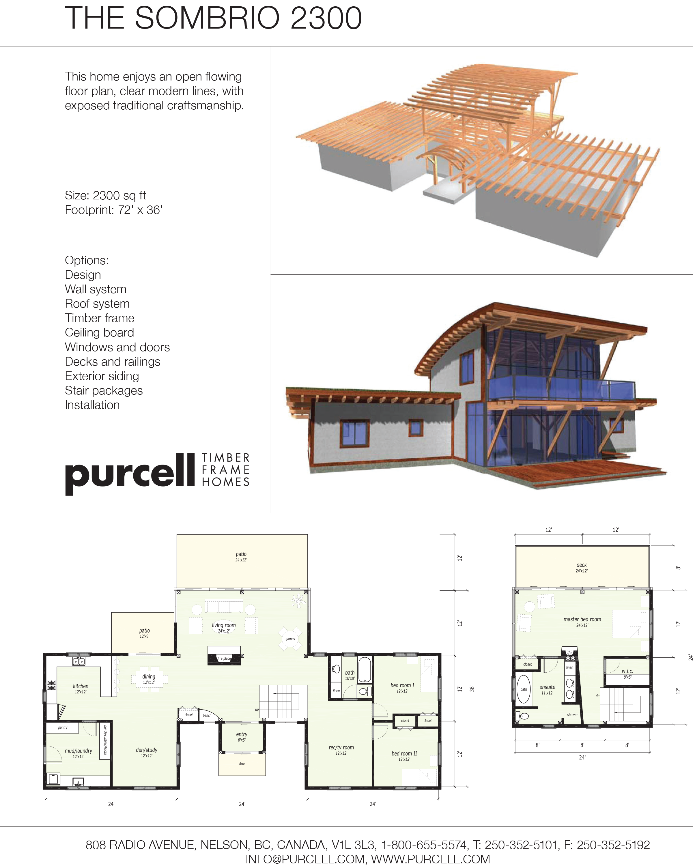 THE SOMBRIO 2300 by Purcell Timber Frame Homes