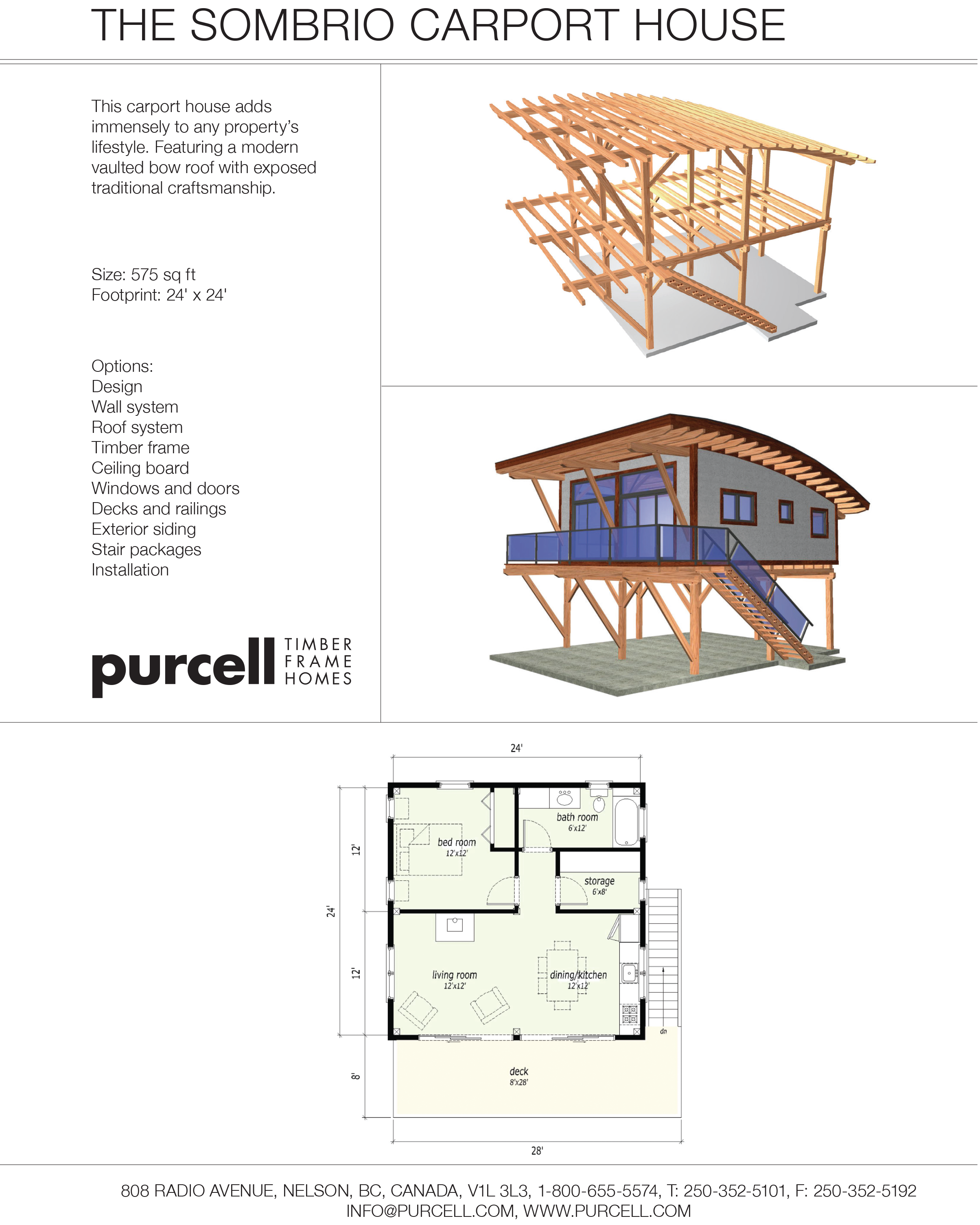 THE SOMBRIO CARPORT HOUSE by Purcell Timber Frame Homes