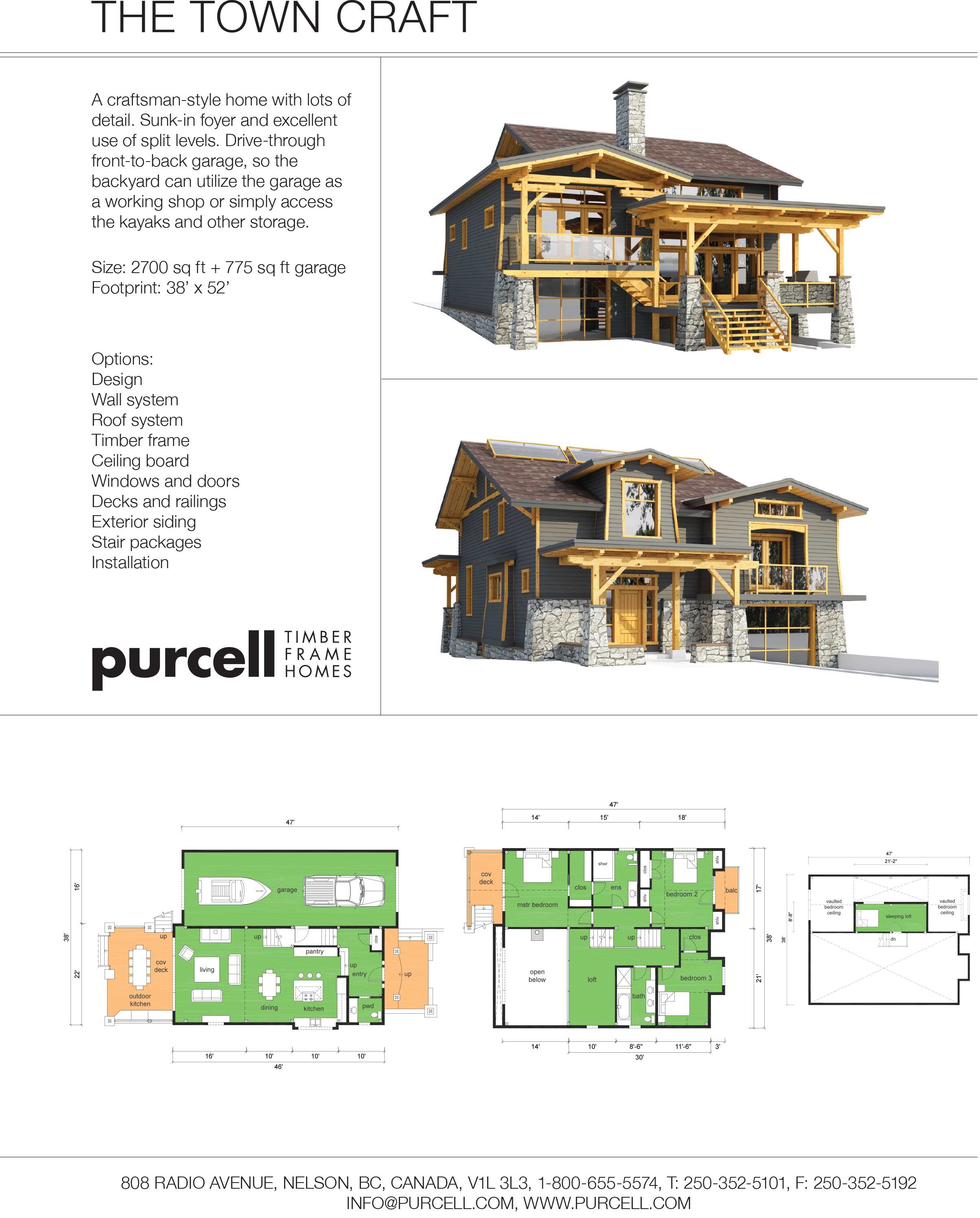 THE TOWN CRAFT by Purcell Timber Frame Homes